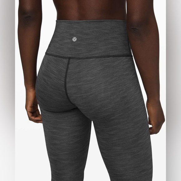 Lululemon Wunder Under Tight 28" *Brushed Full-On Luxtreme, Hthr Black, Size 6 - Picture 4 of 12